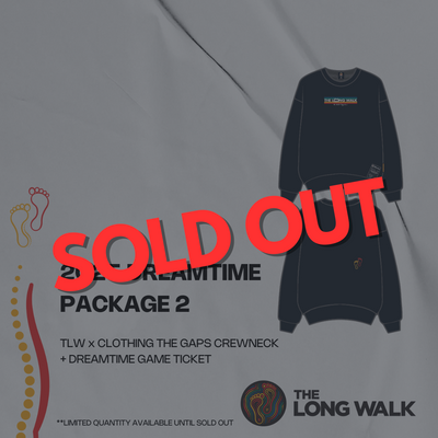 DREAMTIME PACKAGE 2 - CREWNECK & TIX  (Event day pick up only)